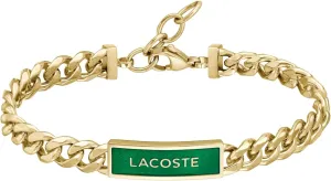 Lacoste Fence Men's Chain Jewelry Bracelet, Lobster Closure, Fashionable Style