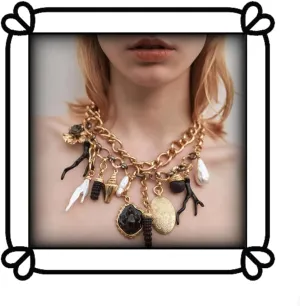 Layered Statement Charm Pearl Coin Pendant Necklace - Retro Gold Chain Large Necklace - Ladies