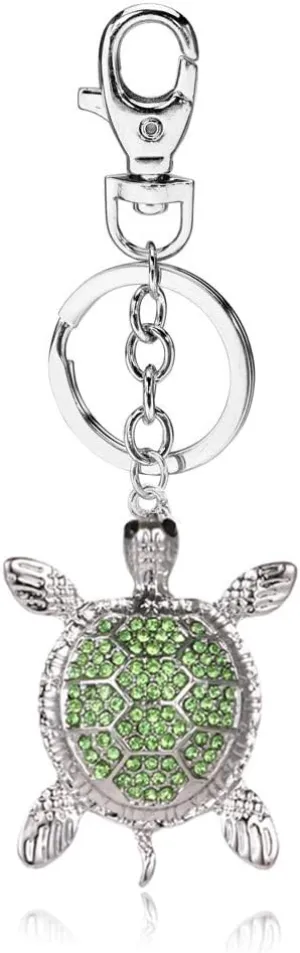 Liavy's Sea Turtle Charm Fashionable Keychain - Sparkling Crystal - Unique Gift and Souvenir