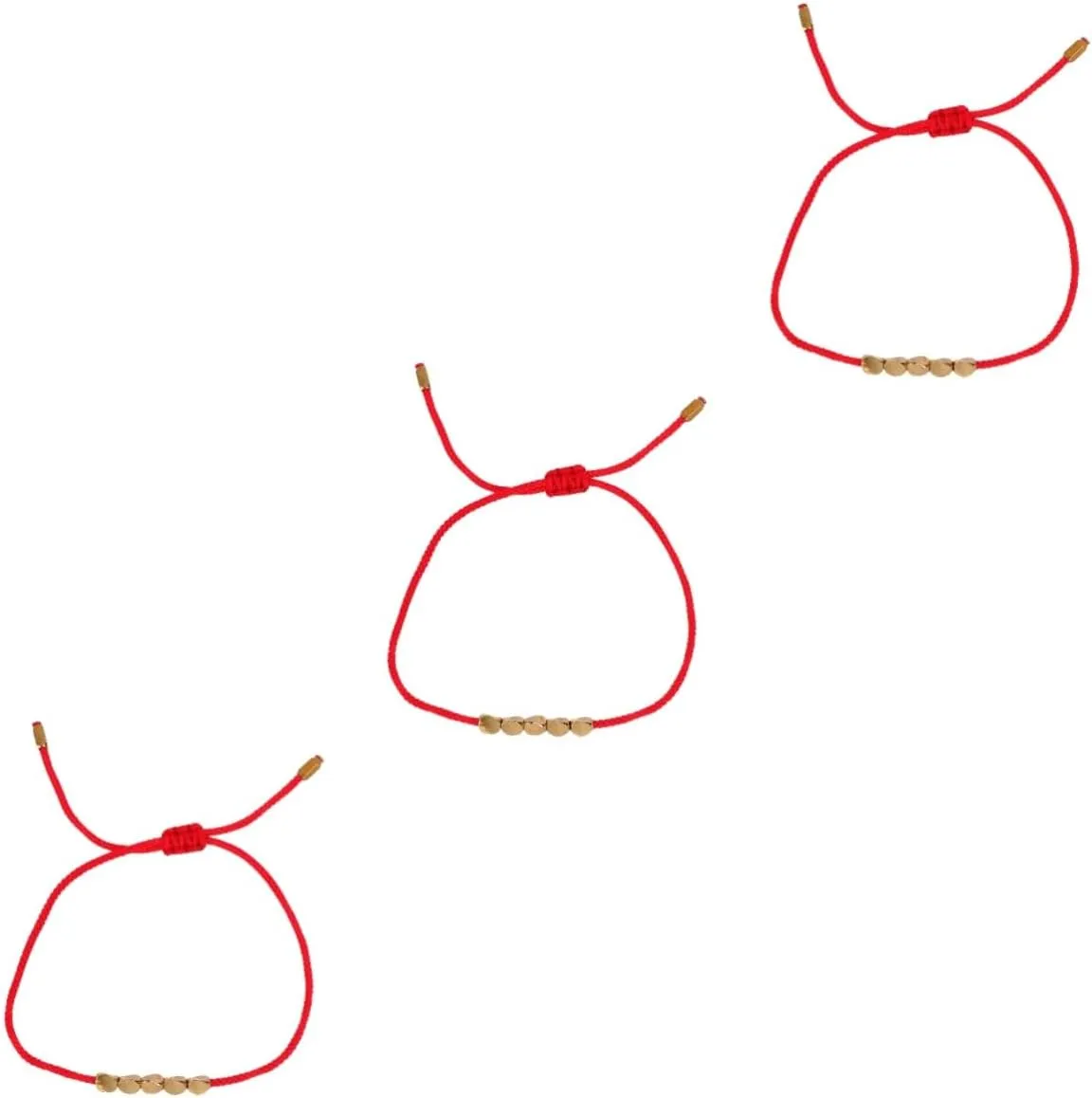 LIFKOME 3pcs Elegant Red Friendship Bracelet Hand Weave Knit Chain Daily Wear Accessory