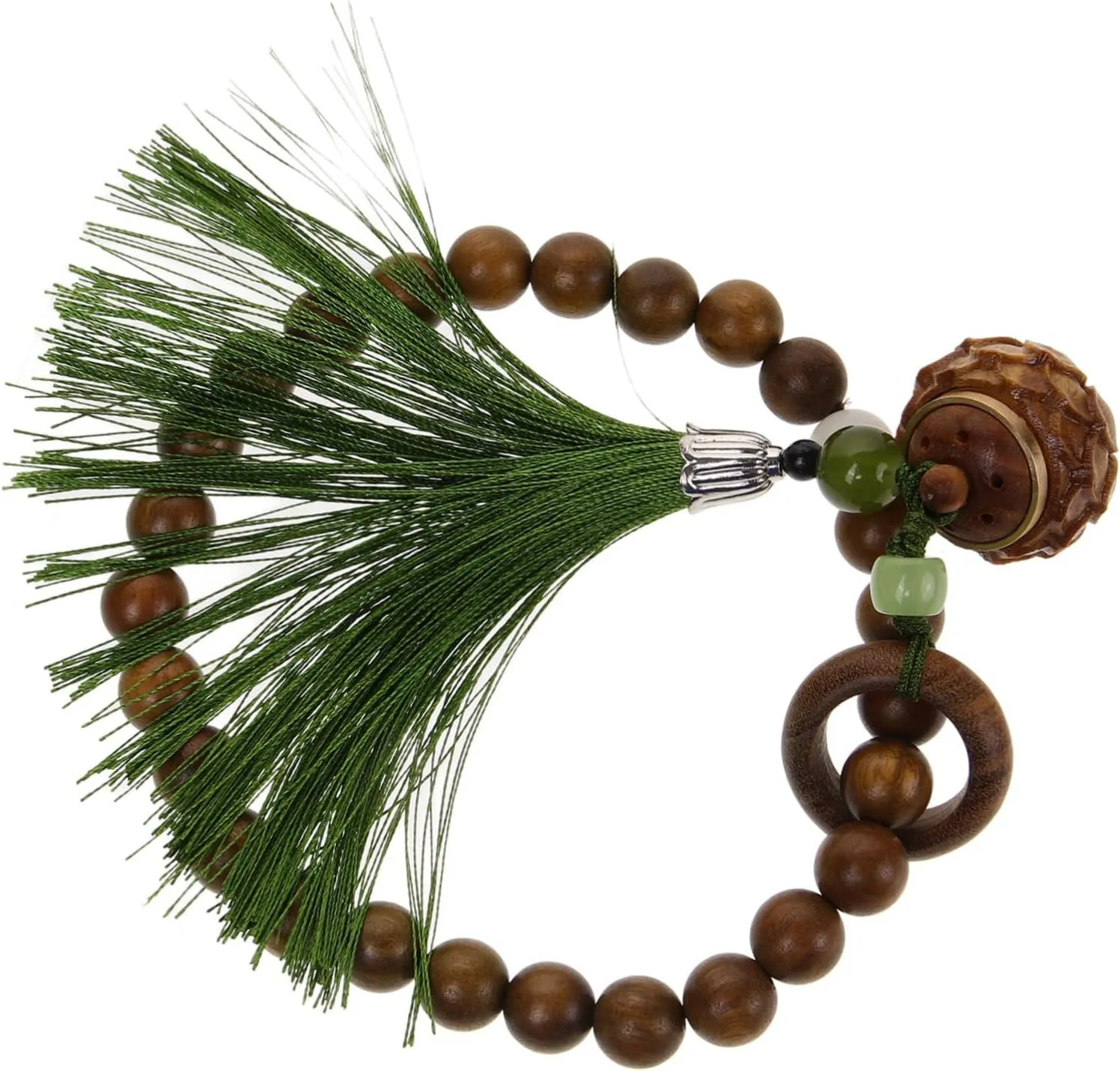LIFKOME Sachet Wood Beaded Prayer Beads Bracelet Fashionable Decorative Rosary Wristband for Men Women