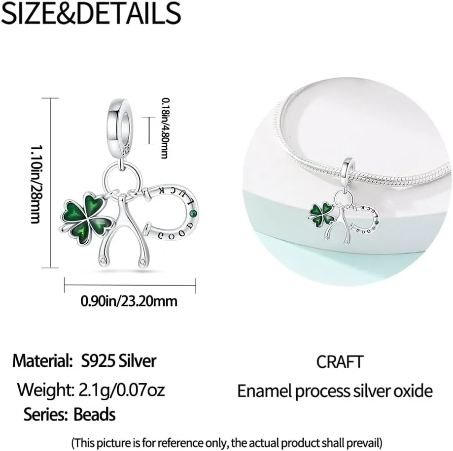 LIGHTDOG 925 Sterling Silver Charms for Bracelets Necklaces Dangle Pendants Beads Charms Fits Pandora Charms Bracelets Jewelry Holidays Gift for Women