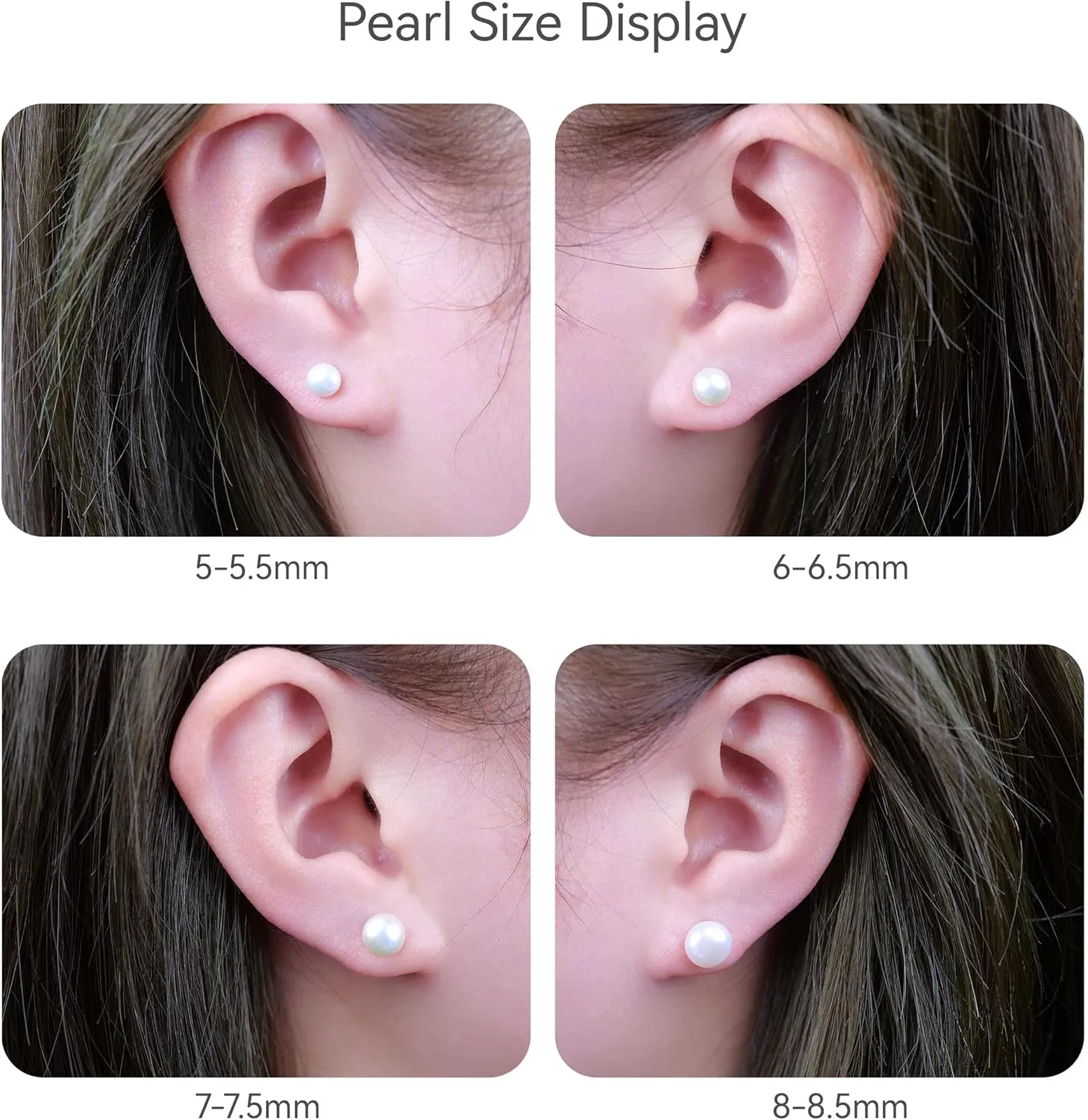Limerencia Hypoallergenic F136 Pure Ttitanium Handpicked White Freshwater Cultured Pearl Earrings G23 Implant Grade Piercing Studs