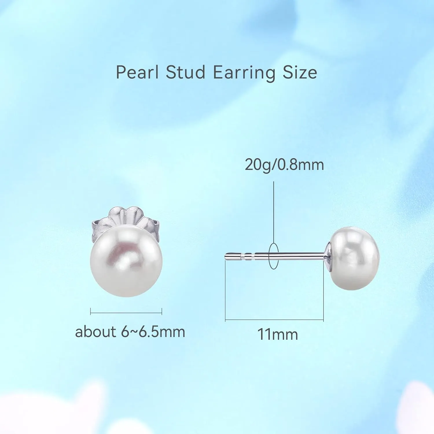 Limerencia Hypoallergenic F136 Pure Ttitanium Handpicked White Freshwater Cultured Pearl Earrings G23 Implant Grade Piercing Studs