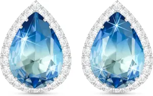 Linawe Women Stud Earrings, Teardrop Diamond Moissanite Cubic Zirconia Earrings Studs Rhinestone Jewelry Gold/Silver/Rose Gold