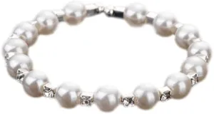 Luxury Braided Crystal Imitation Pearl Bracelet Multi-Layer Wide Bracelets & Bangles for Women Wedding Jewelry Pattern 2 1 Row
