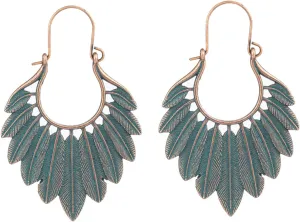 MALOYANVE Bohemian Hammered & Engraved Silver Earrings for Women Unique Handmade Vintage Boho Carved Texture Pattern Dangle Drop Teardrop Earrings Fashion Hippie Jewelry