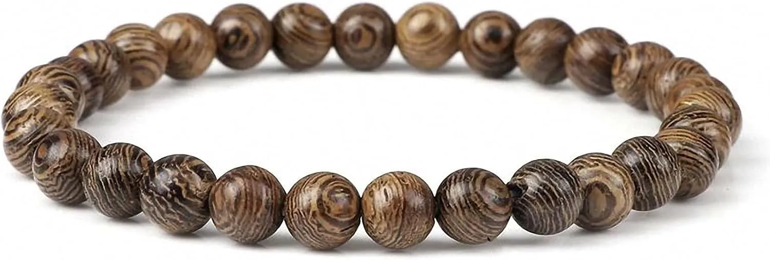 Men Vintage Bracelet Wooden Beads Meditation Prayer Buddha Stretch Bracelets Bangle Women Yoga Jewelry Gift