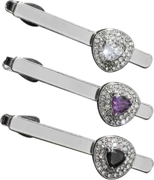 Men's Accessory Jewelry 3pcs Tie Clips Fashionable Collar Pins for Dress Suit Events