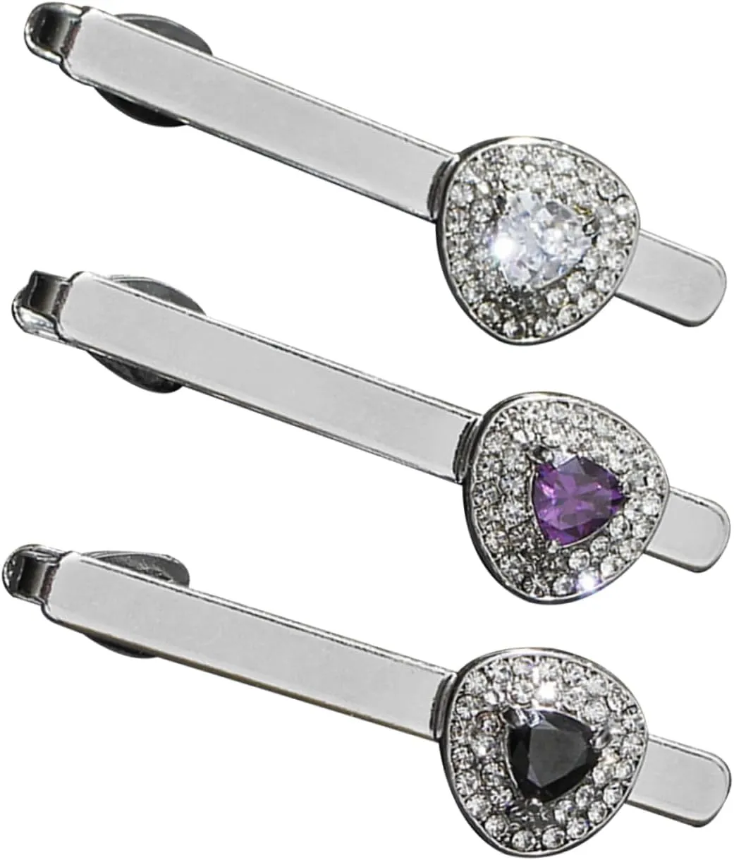 Men's Accessory Jewelry 3pcs Tie Clips Fashionable Collar Pins for Dress Suit Events
