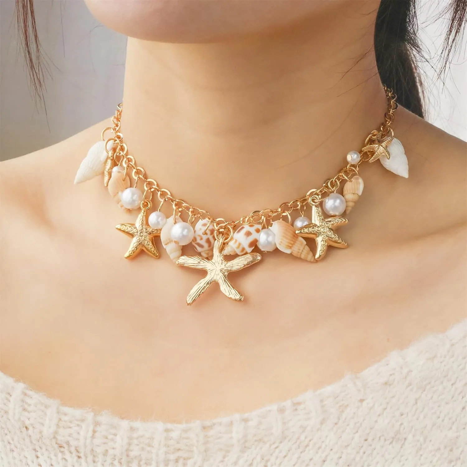 Mermaid accessories, Shell necklace, Mermaid necklace, Mermaid jewelry, Shell necklaces for women, Beach jewelry for women, Shell accessories for women, Mermaid necklace women, Mermaid shell necklace