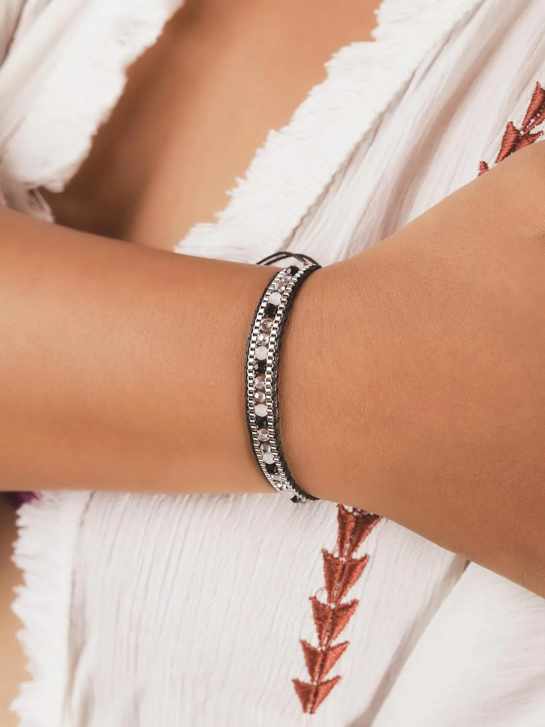 MINACHI Bohemian Braided Bead Bracelet for Women, Trendy Jewelry Design