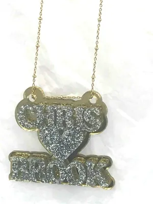 MIRROR MANIA Couple Names Necklace Gold Custom Design Handmade Shape Of Your Names Laser Cut and Made To Order Necklace Nameplates - Gorgeous and Stunning!