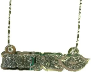 MIRROR MANIA Personalized Name Plate Custom Name Necklace Nameplate Name Laser Cut, Diamond Look, Made To Order Any Name, Color, Design - Dazzling and Stunning!