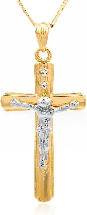 Mix Items Gold Color Christian Jesus Cross Necklace pendant Jesus Piece Cross Pendant (F- )