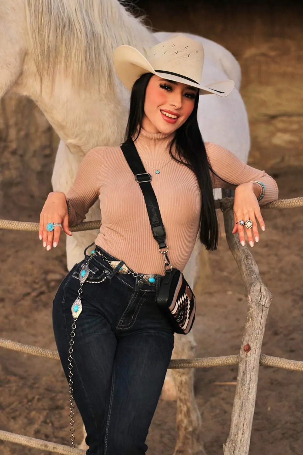 Montana West Rustic Couture's Bohemian Turquoise Cuff Ring for Women Cowgirl