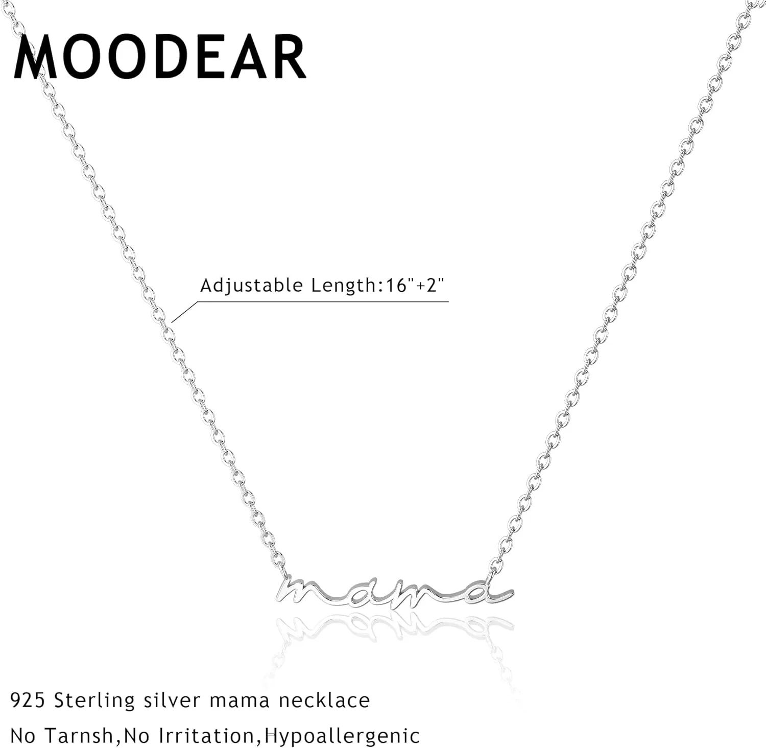 Moodear Mothers Day Gifts Mama Pendant Necklaces for Women - Dainty Small 18K Gold Plated Mom Necklace Non Tarnish Gift for Mom,New Mom Trendy