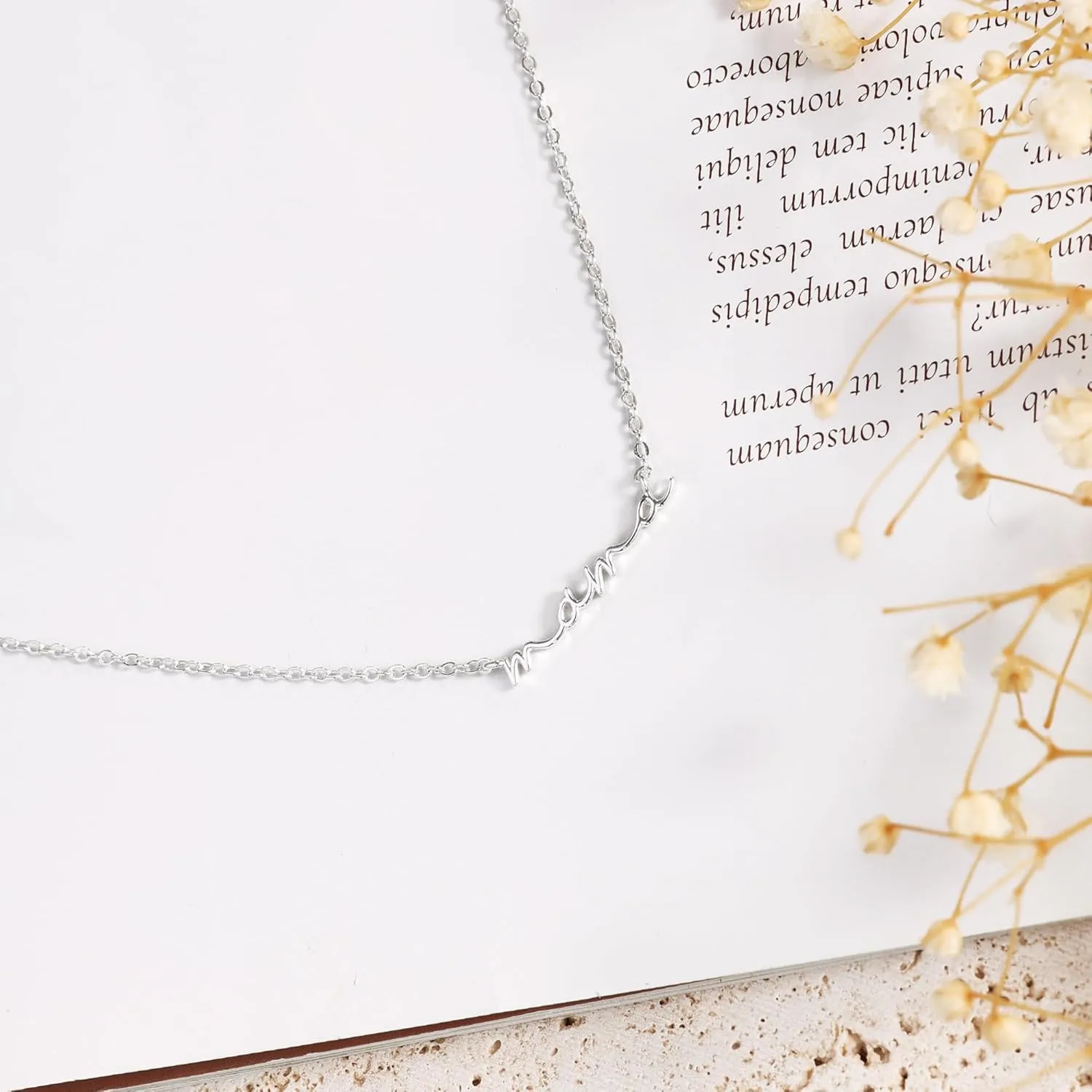 Moodear Mothers Day Gifts Mama Pendant Necklaces for Women - Dainty Small 18K Gold Plated Mom Necklace Non Tarnish Gift for Mom,New Mom Trendy