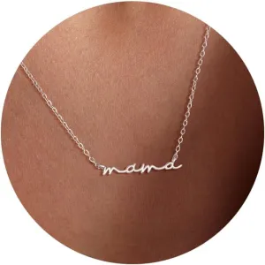 Moodear Mothers Day Gifts Mama Pendant Necklaces for Women - Dainty Small 18K Gold Plated Mom Necklace Non Tarnish Gift for Mom,New Mom Trendy