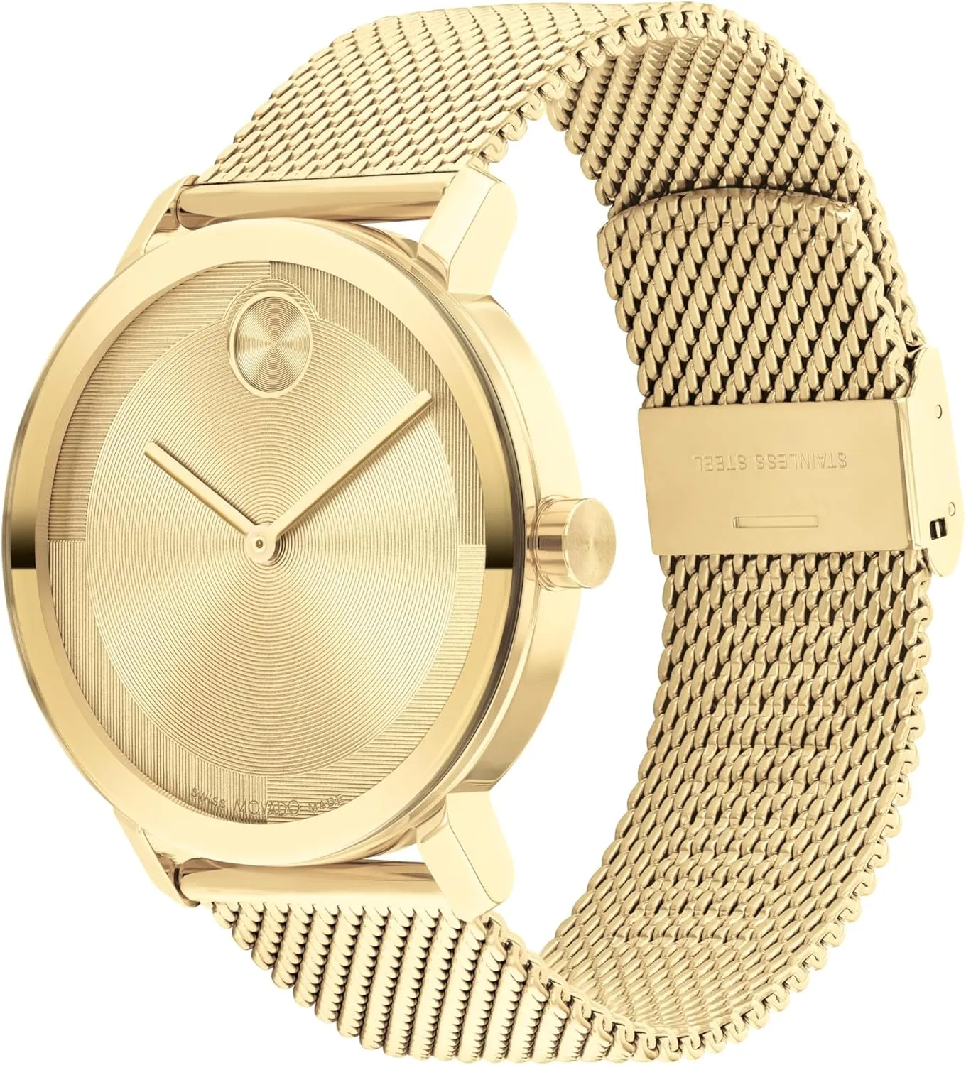 Movado Bold Evolution 2.0 Men's Watch - Swiss Quartz Movement, Stainless Steel Mesh Bracelet - 3 ATM Water Resistance - Luxury Fashion Timepiece for Him - 40mm