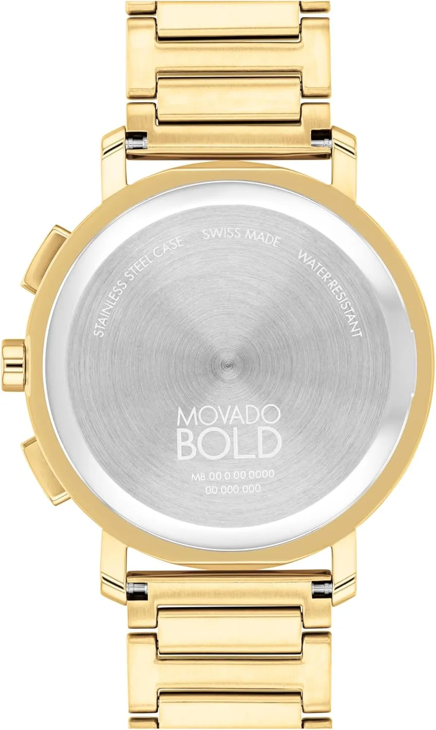Movado Bold Evolution 2.0 Men's Watch - Swiss Quartz, Stainless Steel Link Bracelet - 3 ATM Water Resistance