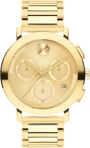 Movado Bold Evolution 2.0 Men's Watch - Swiss Quartz, Stainless Steel Link Bracelet - 3 ATM Water Resistance