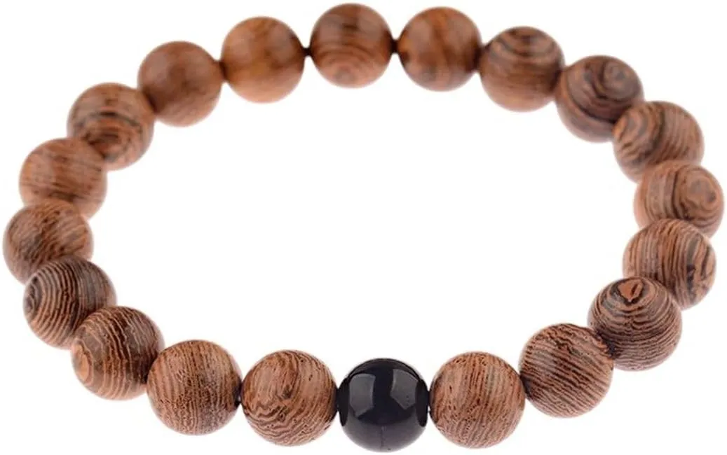 New 2026 10Mm Natural Wood Beads Yoga Bracelet For Women Men Elastic Buddhist Prayer Buddha Bracelets&bangles Jewelry Hombre Fashion Trendy Accessories Creative Gift