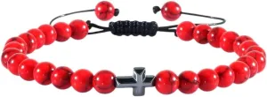 New 2026 6Mm Natural Stone Beads Bracelet Prayer Christian Jesus Cross Bracelets Bangles Women Men Yoga Jewelry Fashion Trendy Accessories Creative Gift