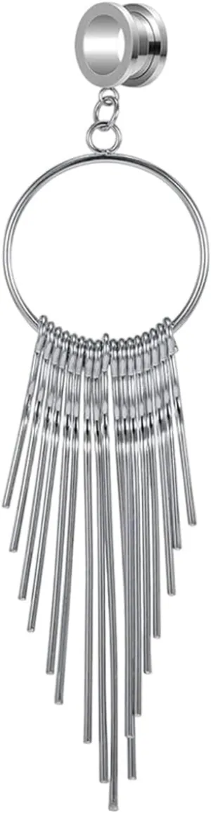 New 2026 Arrive 5-10Mm Dream Catcher Bohemian Ear Tunnel Stainless Ear Plug And Tunnel Tassels Drop Ear Expander Ear Piercing For Women Jewelry Gift Fashion Trendy Accessories Creative