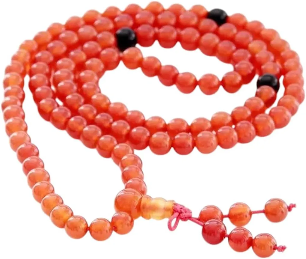 New 2026 Beads Bracelet Necklace Buddhist Agate 108 New Tibet Fragrant Beaded Bohemian Artisan Energy Stackable 6Mm Red Mala Jewelry Fashion Accessories Creative Gift