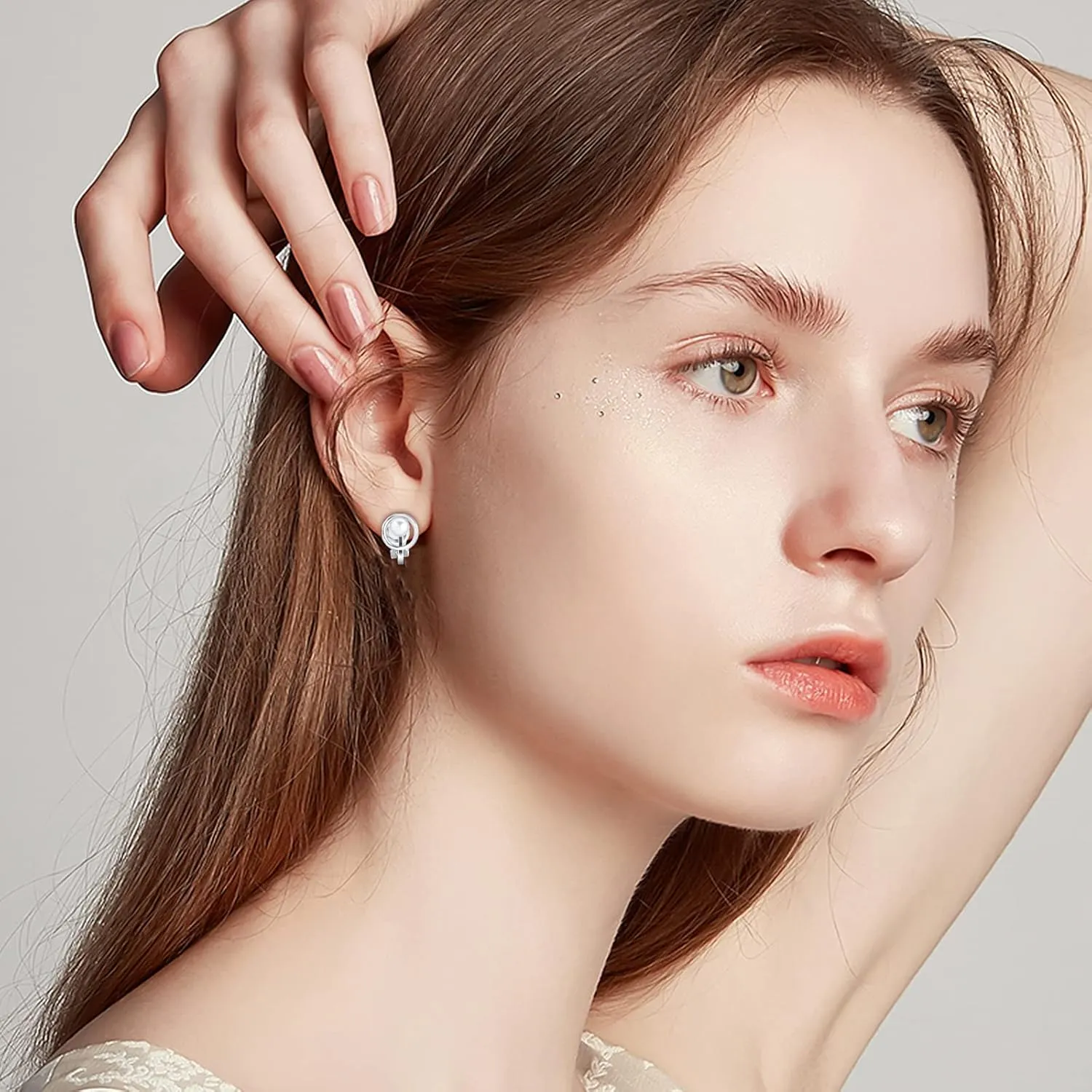 NEWITIN 12 Pairs Clip On Earrings for Women Cute Earring Crystal Pearl Stud Charming Fashion Earring Non Piercing Clip on Stud Earrings for Women