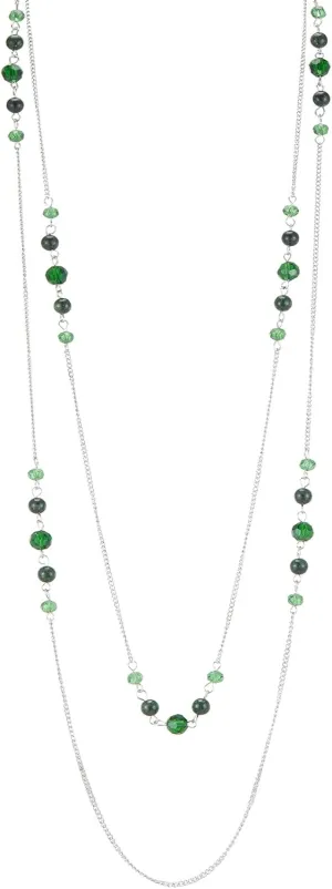 Noessla Long Silver Necklace for Women Bohemian Layered Statement Costume Long Necklaces for Women Fashion Jewelry Mothers Day Gifts