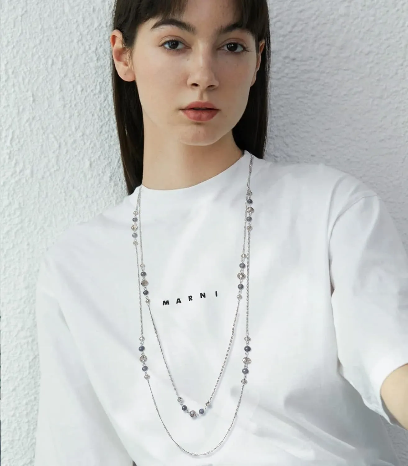 Noessla Long Silver Necklace for Women Bohemian Layered Statement Costume Long Necklaces for Women Fashion Jewelry Mothers Day Gifts