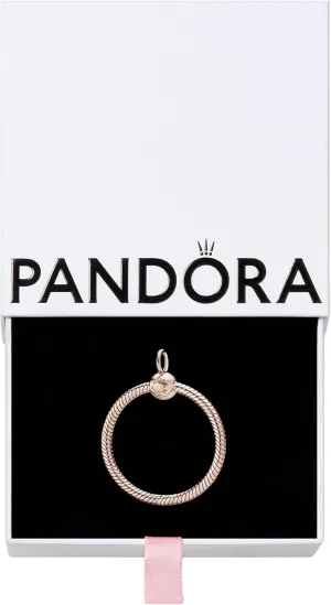 Pandora Moments Medium O Pendant - 14k Gold Snake Chain Pendant - Compatible Moments Charms - Stunning Women's Jewelry - Gift for Her - With Gift Box