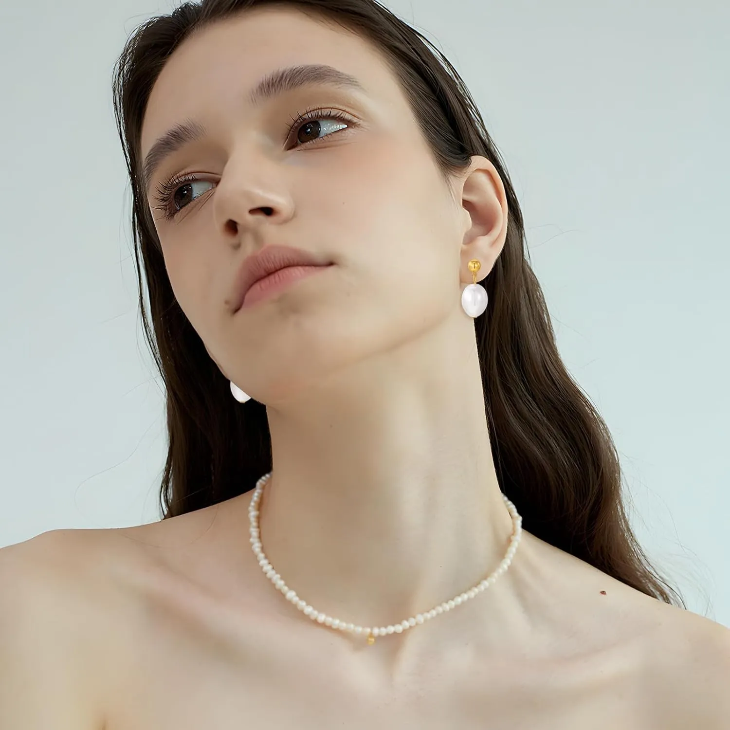 Pearl Earrings for Women Minimalist Pearl Drop Earrings Elegant Gold Leverback Pearl Dangle Earrings Wedding jewelry Bridesmaid Gifts
