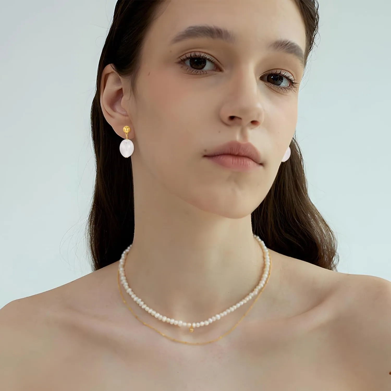 Pearl Earrings for Women Minimalist Pearl Drop Earrings Elegant Gold Leverback Pearl Dangle Earrings Wedding jewelry Bridesmaid Gifts