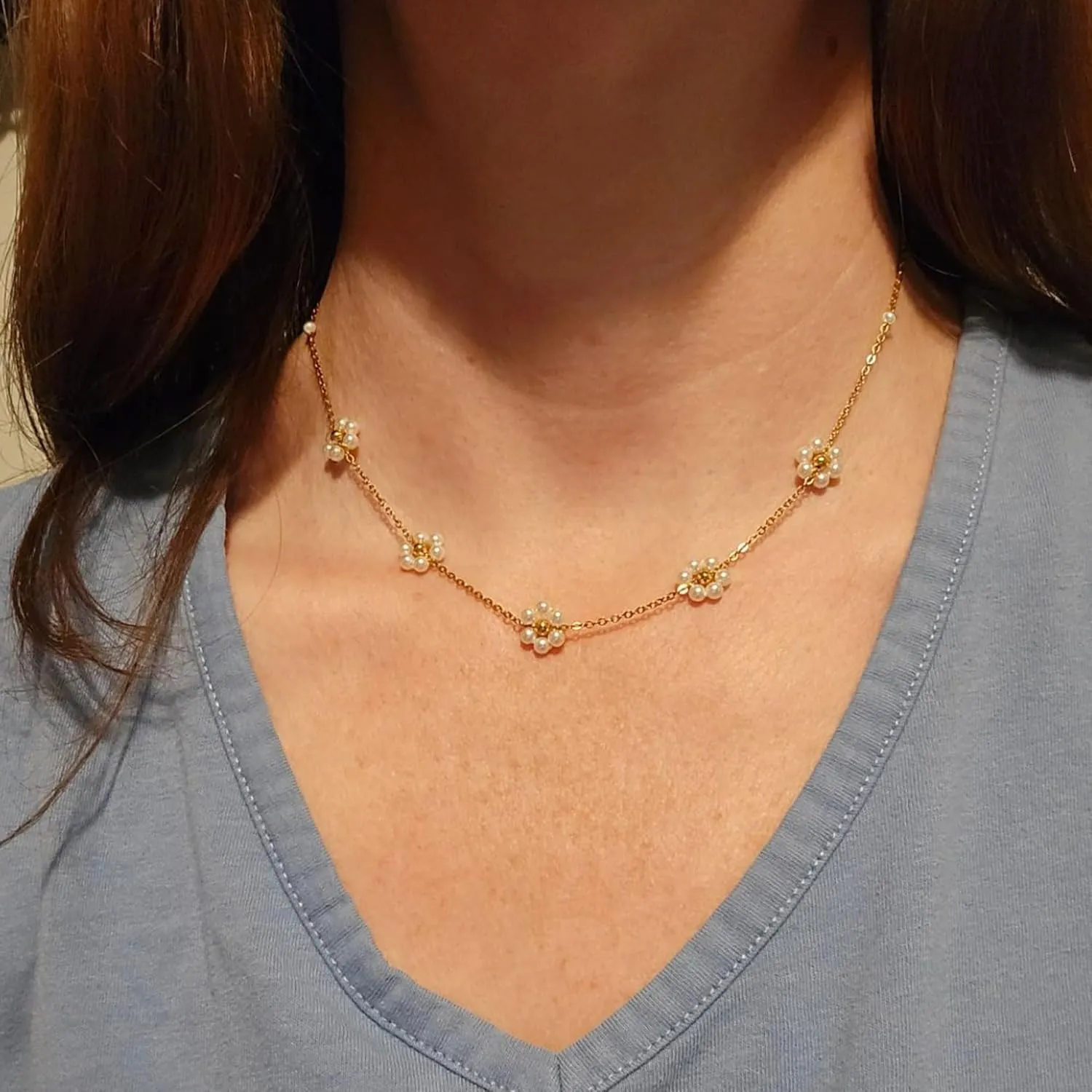 Pearl Pendant Necklaces for Women  Dainty and Chunky Gold Layered Costume Jewelry Set  Cute Anniversary, Birthday, and Bride Gifts