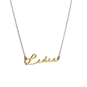 Personalized Name Necklace in 14k Solid Gold, Custom-Made Pendant, Ideal Jewelry Gift for Birthdays or Anniversaries