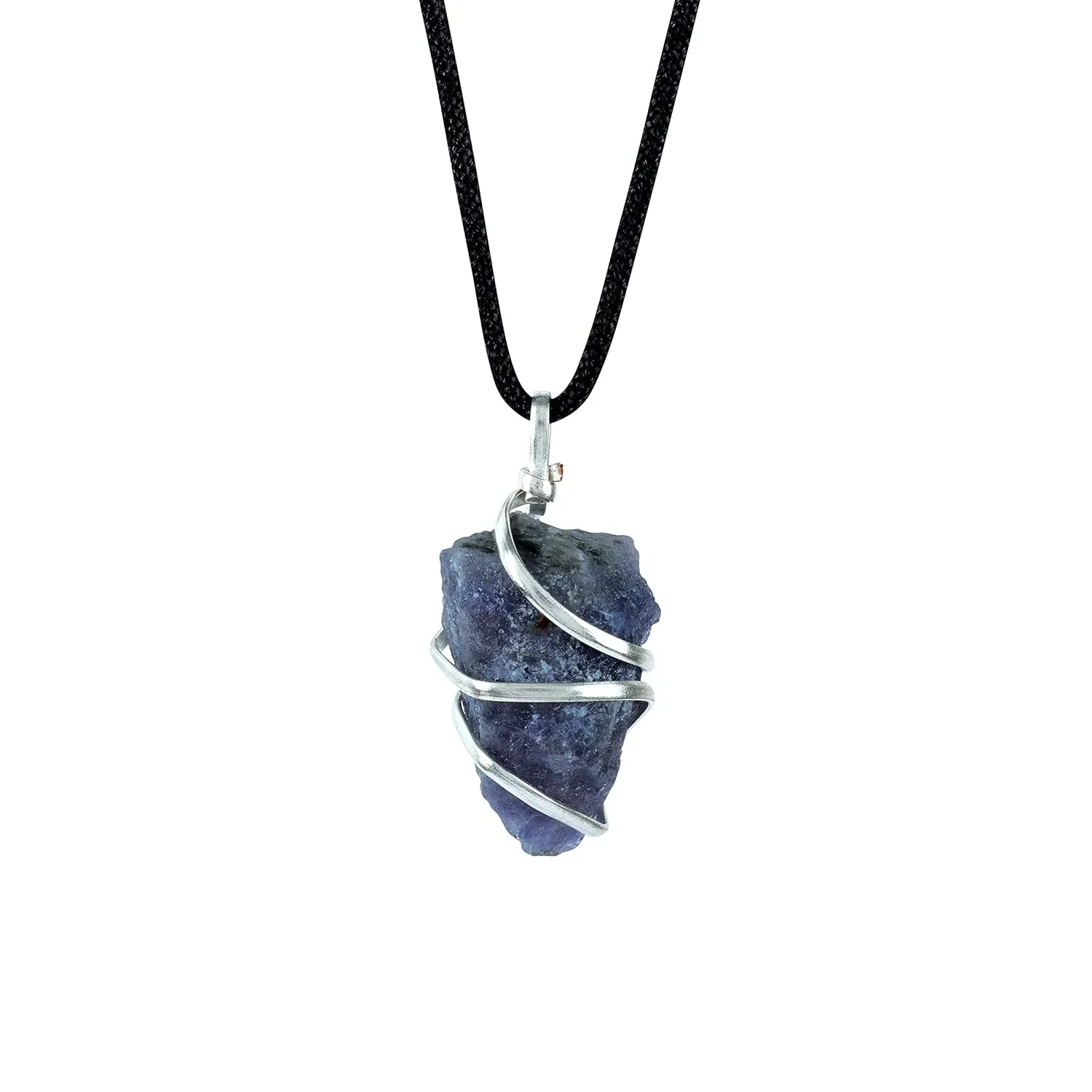 PYOR Iolite Raw Crystal Jewelry Healing Gemstones Crystals Good Luck Charms Necklace Energy Pendant Prosperity Stones Natural Gemstone Spiritual Gifts Chakra Necklace Pendants Necklaces