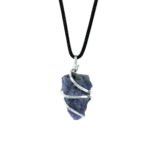 PYOR Iolite Raw Crystal Jewelry Healing Gemstones Crystals Good Luck Charms Necklace Energy Pendant Prosperity Stones Natural Gemstone Spiritual Gifts Chakra Necklace Pendants Necklaces