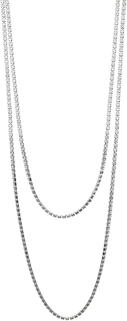 Rosemarie Collections Women's Stunning Glass Crystal Rhinestone Extra Long Endless Strand Necklace, 60"