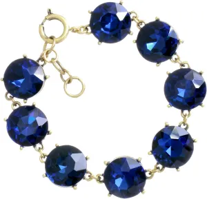 Rosemarie Collections Women's Stunning Vintage Vibes Colorful Large Round Crystal Ice Statement Bejeweled Link Bracelet, 7.5" 1" Extender