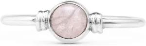 Round Rose Quartz 925 Sterling Silver Ring - Delicate BOHO Chic Jewelry - Fashionable and Stylish for Women With Gift Box - Made by Indian Artisans - Size 5-10