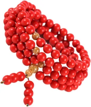 SAFIGLE Buddhist Beads Bracelet 108 for Women Men Buddha Jewelry Dainty Beads Bangle Unique Present for Family Friends