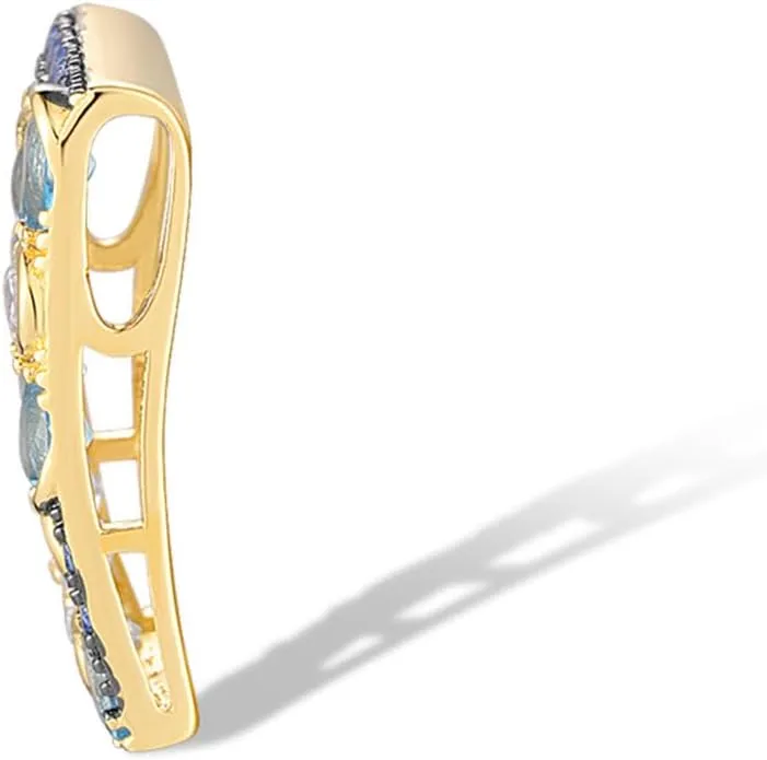 Santuzza 14K Gold Plated Sterling Silver Dragonfly Butterfly Pendant for Women