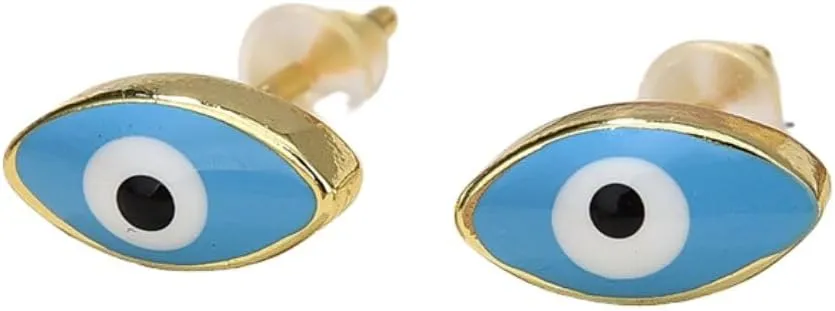 Small Evil Eye Stud Earrings for Women Dainty Enamel Eye Mini Earrings Protection Jewelry