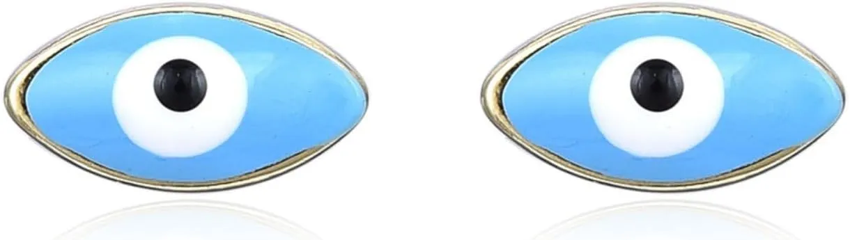 Small Evil Eye Stud Earrings for Women Dainty Enamel Eye Mini Earrings Protection Jewelry