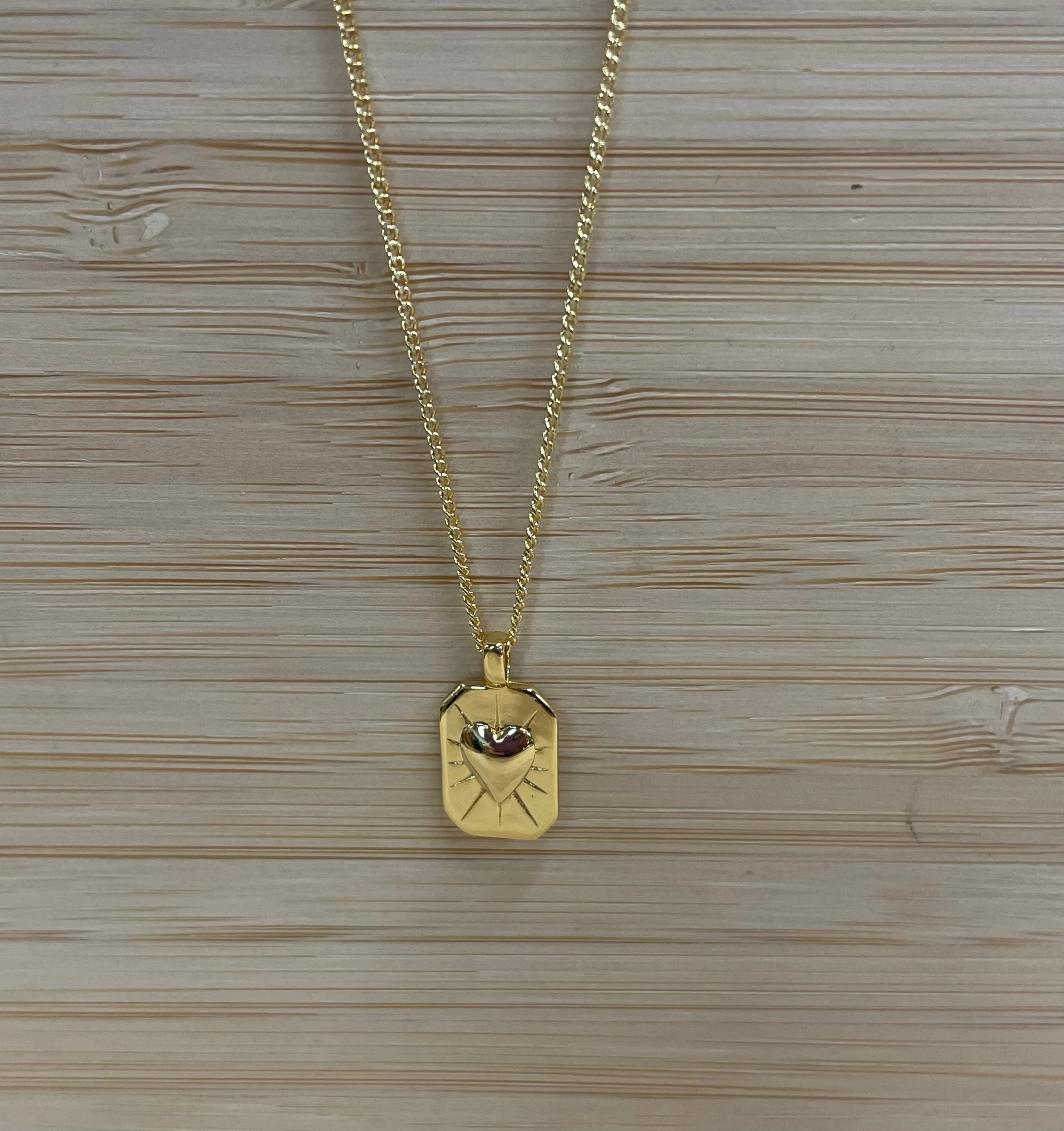 Small Gold Sacred Heart Necklace
