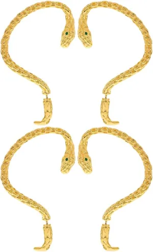 Snake Ear Cuff Earrings for Women Stylish Clip-ons Ear Bone Clip Set Fashionable Snake Design