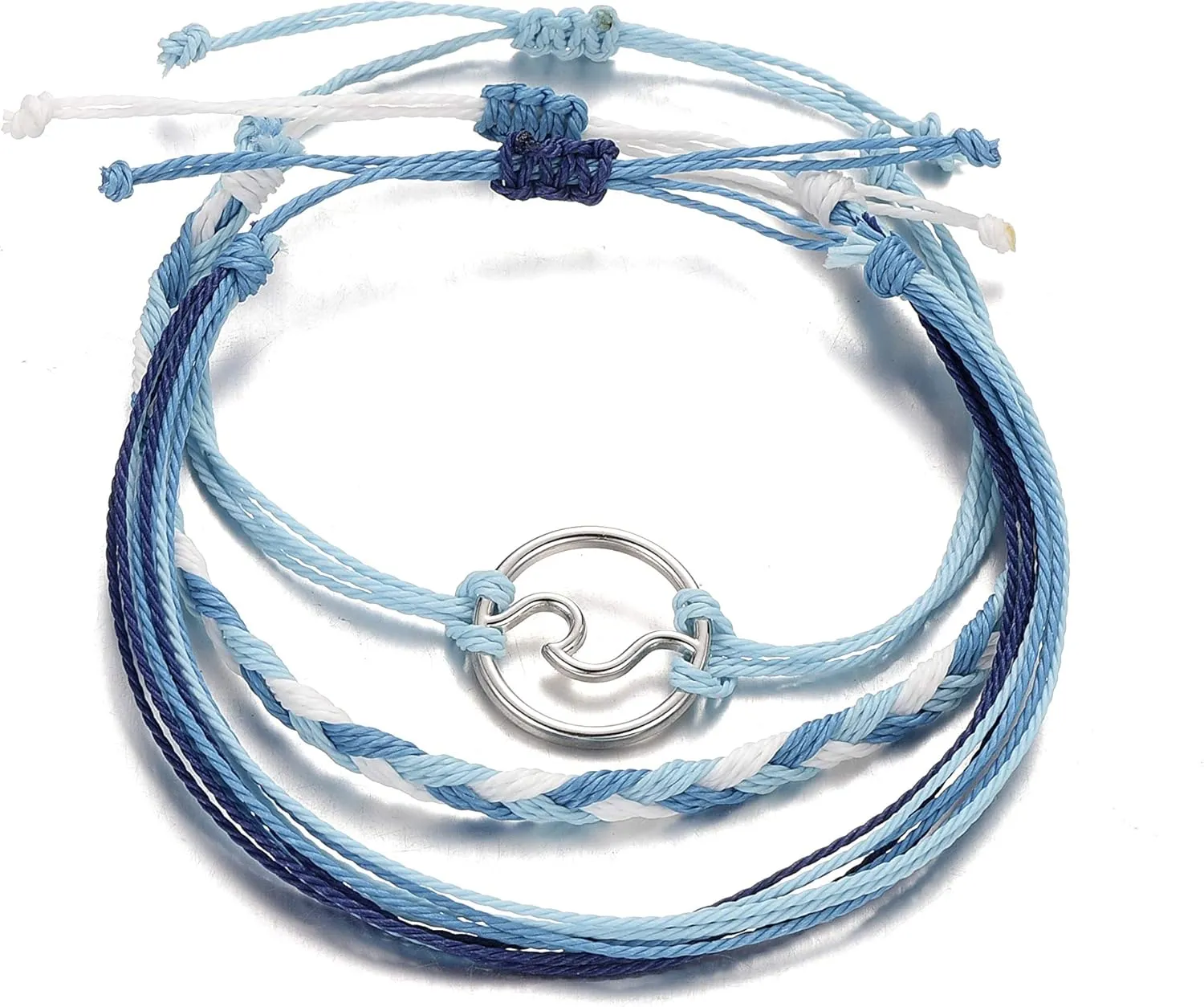Softones VSCO String Wave Bracelets for Women Handmade Colorful Waterproof Adjustable Braided Beach Bracelet Set for Women